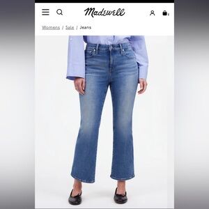 Madewell Women's Curvy Kick Out Blue Jeans